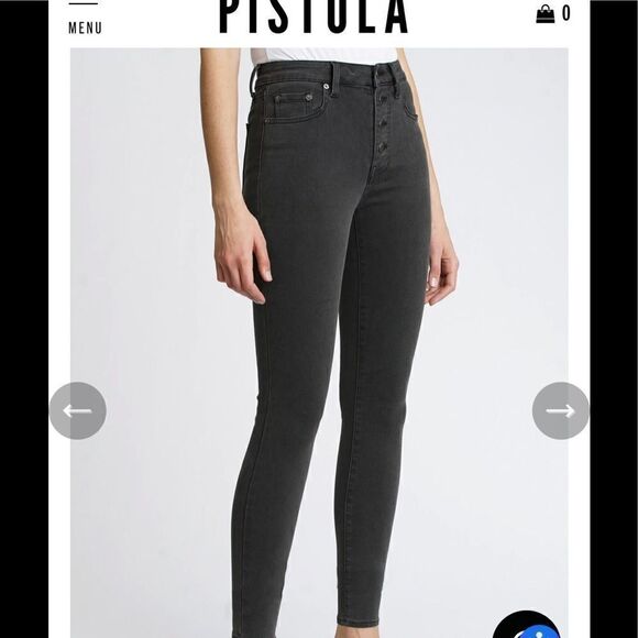 Pistola Button Front Aline High Rise Skinny - Picture 15 of 16